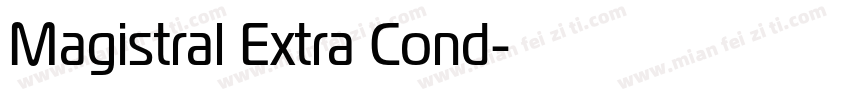 Magistral Extra Cond字体转换